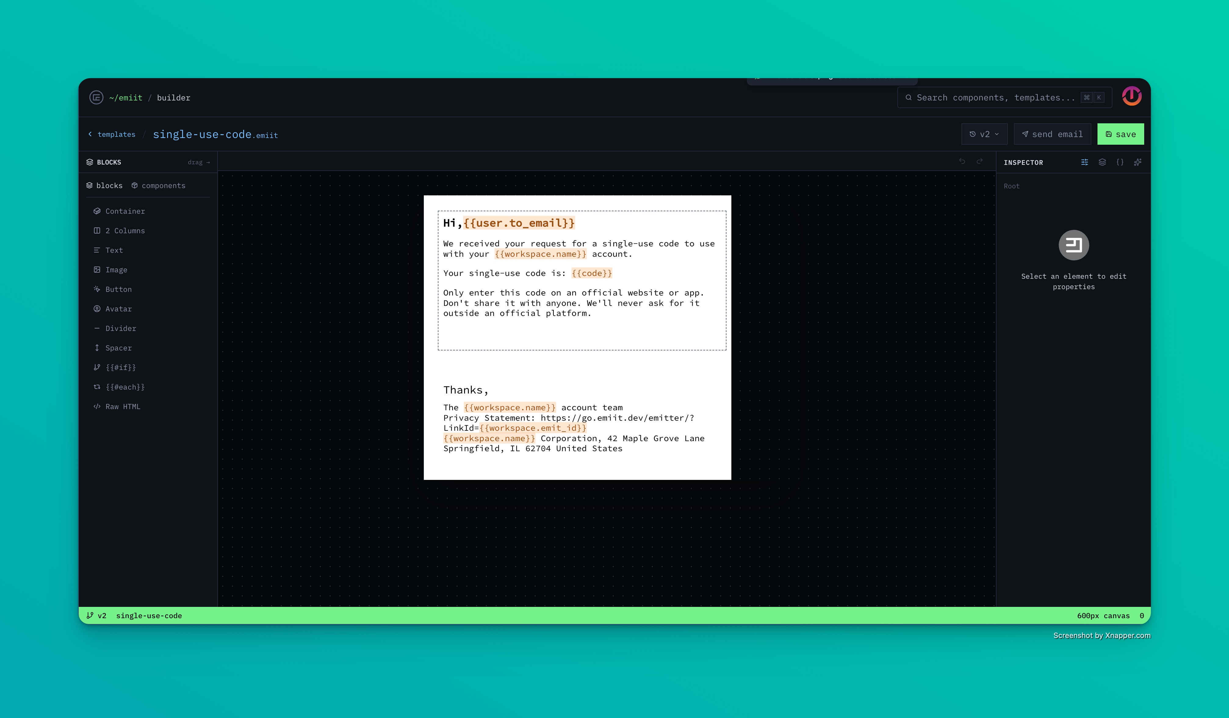 Emiit template builder